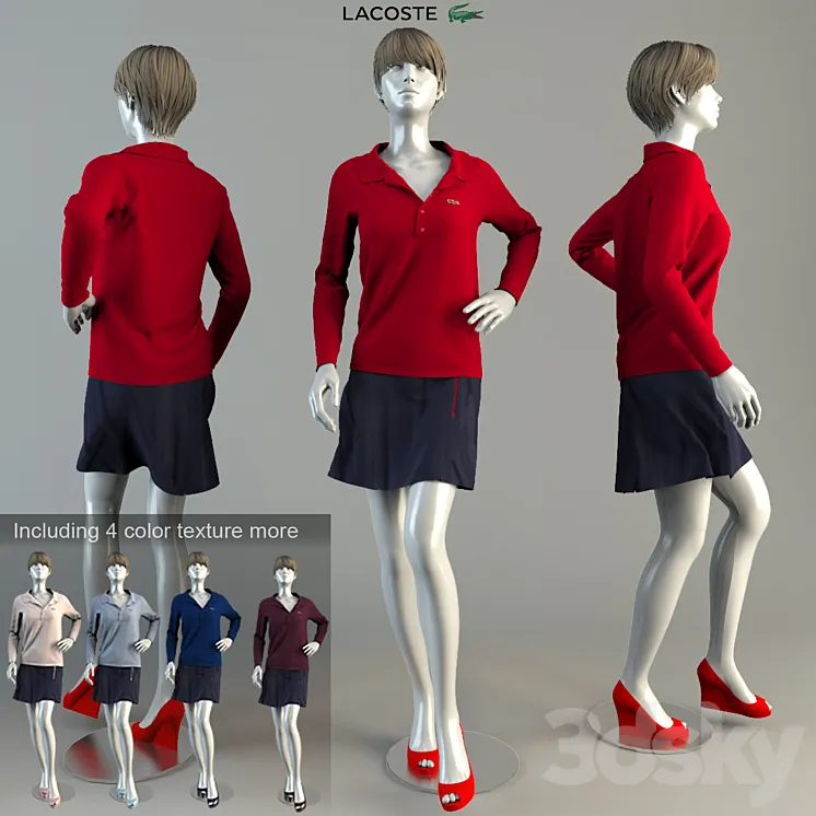 Lacoste polo woman 3DS Max
