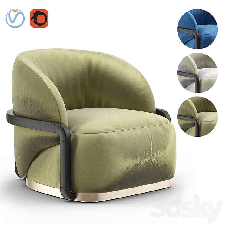 LADY PEACOCK Armchair 3DS Max
