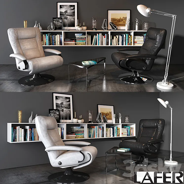 Lafer thor reclining chair set 3DS Max