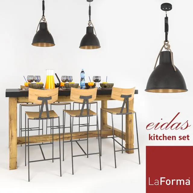 LaForma Eidas Kitchen set 3dsMax Model