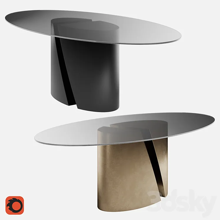 Lago Oval Table Wadi 3DS Max Model