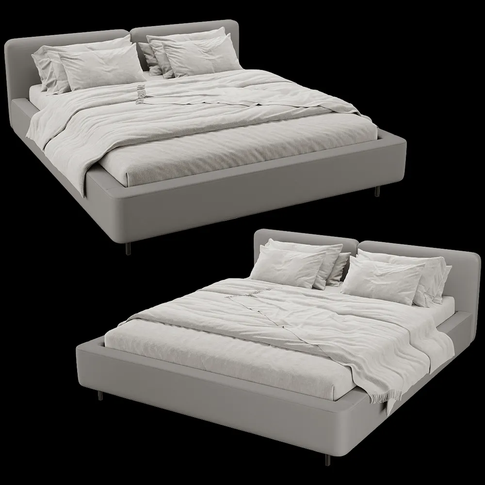 Lagom – Bed Grey 3ds Max