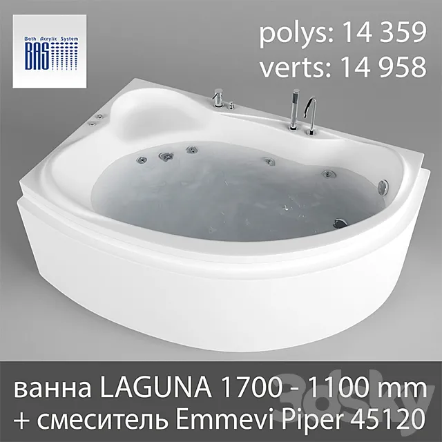 LAGUNA 1700 – 1100 (BAS) mm + Piper 45120 (Emmevi) 3DS Max Model