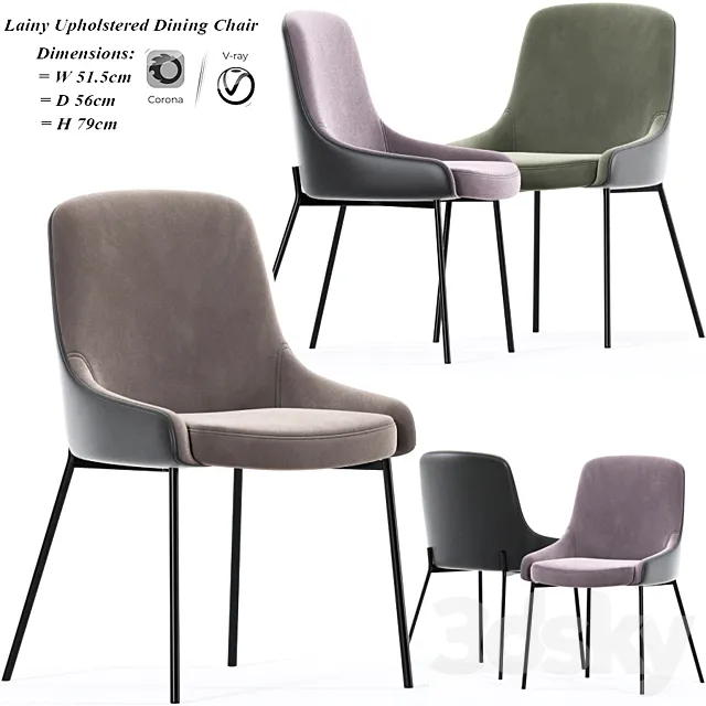 Lainy Upholstered Dining Chair 3DSMax File