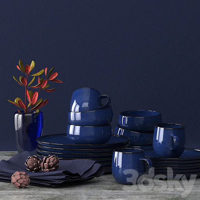 Lake Dinnerware 3ds Max