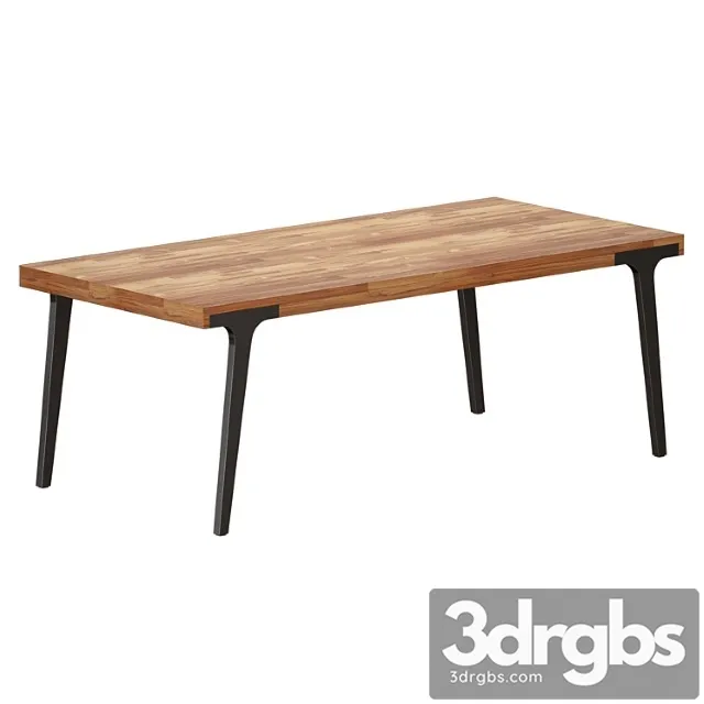 Lakin recycled teak extendable dining table (crate and barrel)