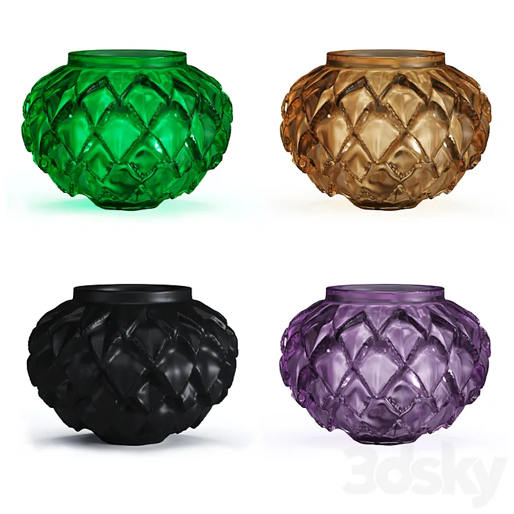 Lalique – Languedoc Vases 3DS Max Model