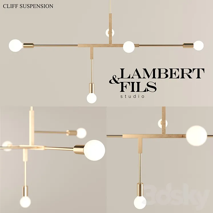Lambert & Fils Cliff Suspension Lamp 3DS Max