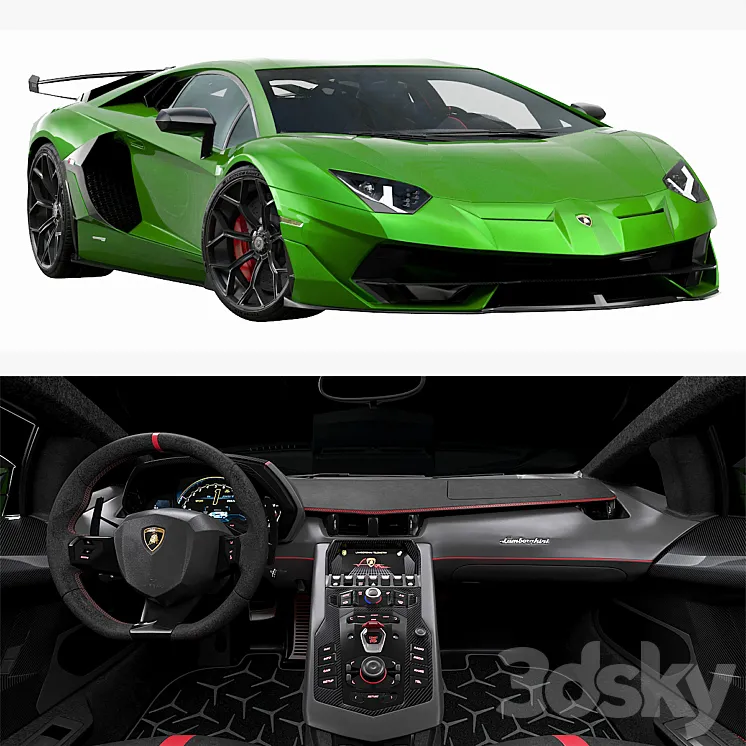 Lamborghini Aventador SVJ 3DS Max