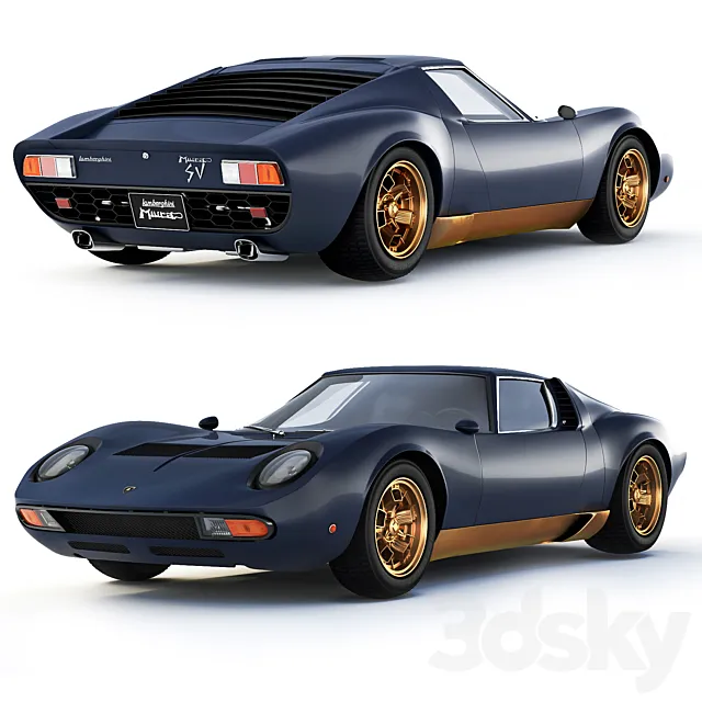 Lamborghini Miura P400 SV 1971 3ds Max