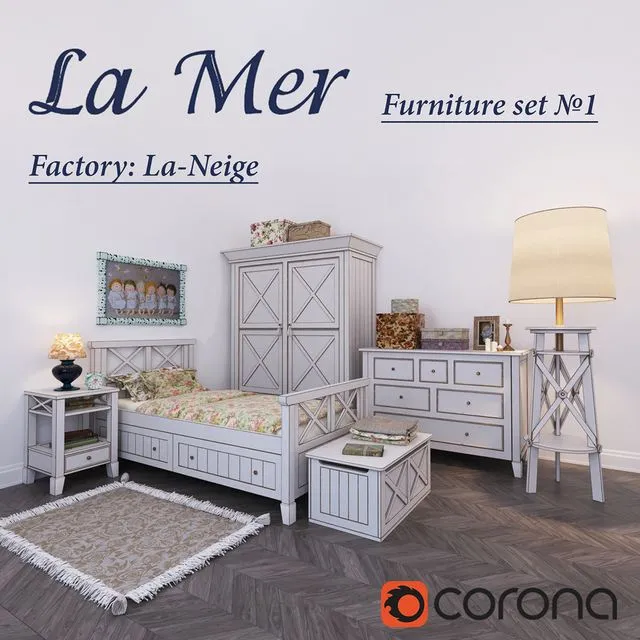 Lamer furniture set №1 3dsMax Model