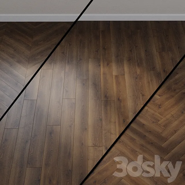 Laminate Haro Tritty 100 Gran Via 4V Silent CT 538791 Smoked Contura Oak 3ds Max