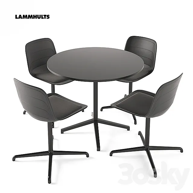 Lammhults Grade Chair + Archal table X 3DSMax File
