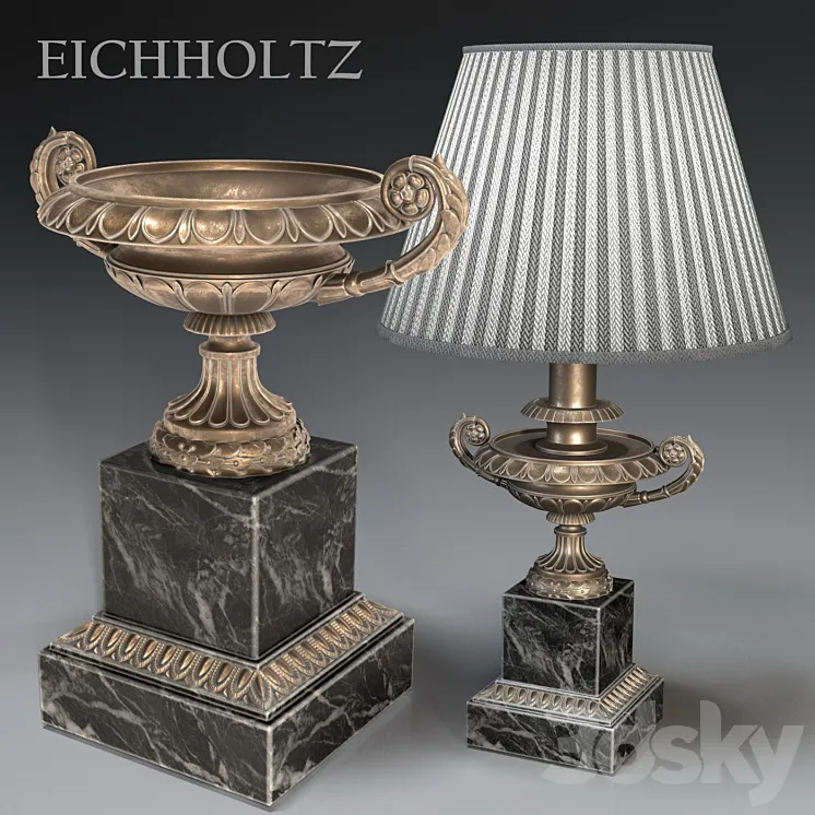 Lamp and a vase of Eichholtz BRESSON 3DS Max