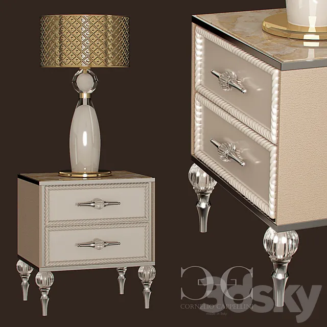 Lamp and bedside table Cornelio Cappellini 3ds Max