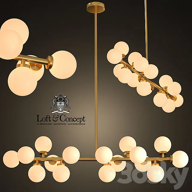 Lamp Bubble Stik Cold Chandelier 3ds Max