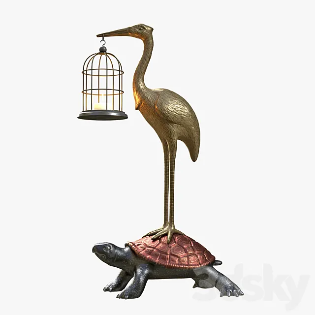 Lamp “Crane on a turtle” 3DSMax File
