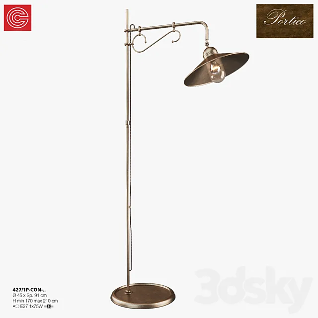 Lamp Cremasco illuminazione Portico art.427 3DSMax File