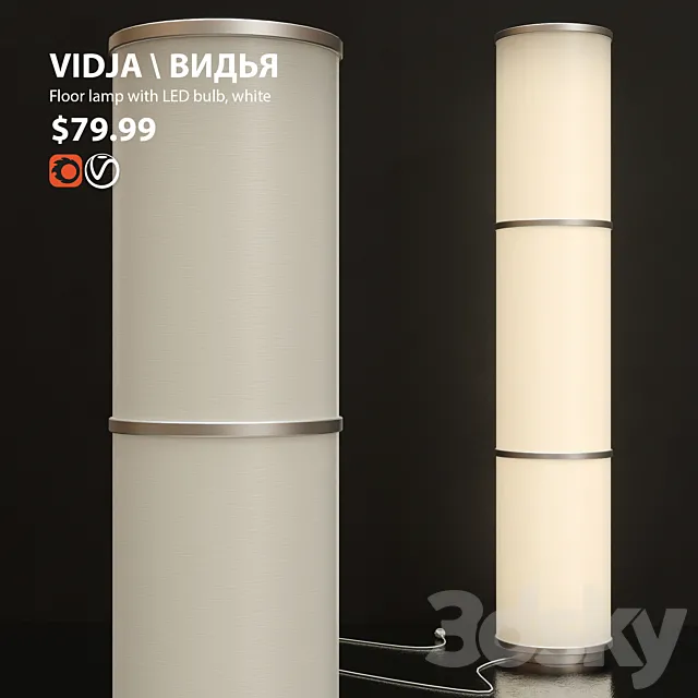 Lamp floor Floor lamp IKEA VIDIA 3DSMax File