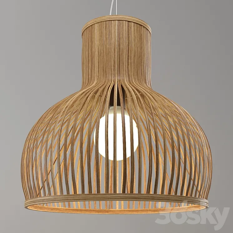 Lamp from a bamboo (Odeon light Alamo) 3DS Max