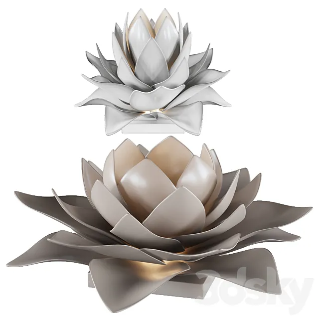 lamp lotus 3ds Max