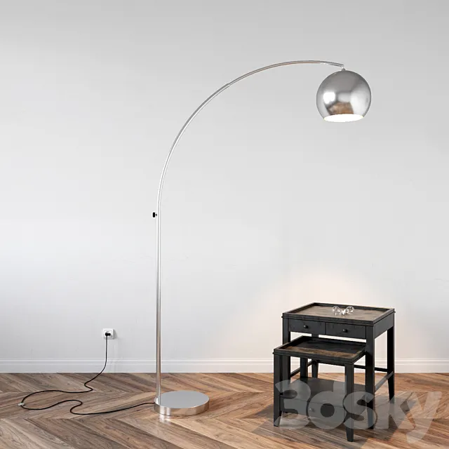 Lamp Lussole and Side Table Bleeker 3DSMax File