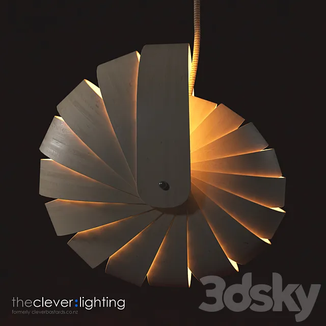 Lamp Nautilus Lightshade Natural 3DS Max Model