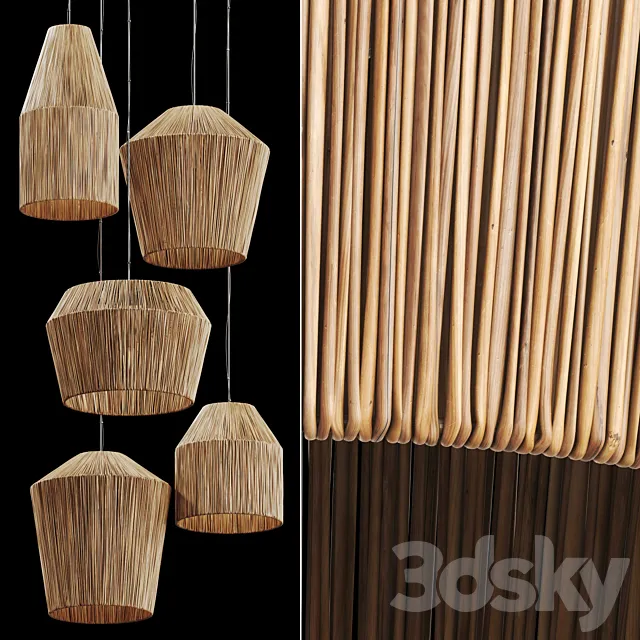 Lamp wicker n26 3ds Max