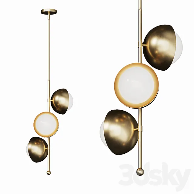 Lamp with glass shades on a frame BENTA A 3DSMax File