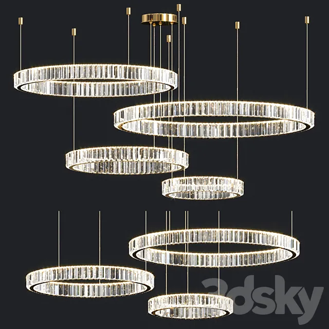 Lamparas Crystal Chandelier Collection 3ds Max