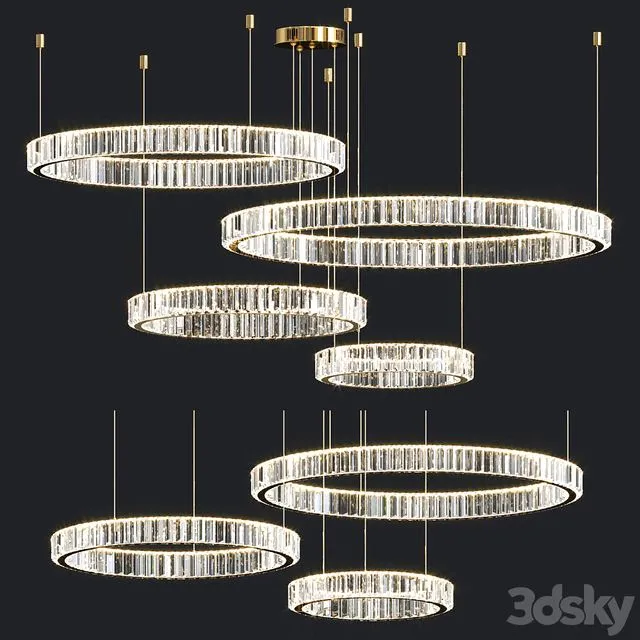 Lamparas Crystal Chandelier Collection 3dsMax Model