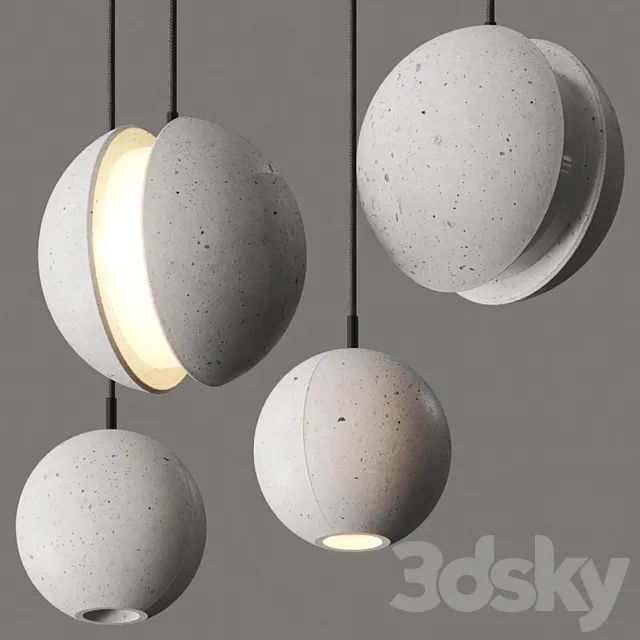 Lampatron Paldis _ Bentu Moon Pendant Lamps 3DSMax File