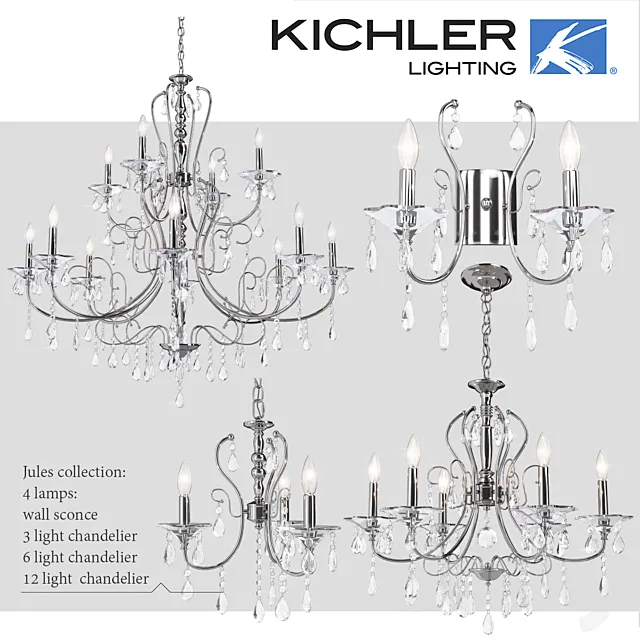 Lamps Kichler Jules collection 3DSMax File
