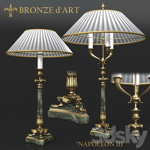 Lamps Napoleon III 990 _ 990bis Bronze d’Art 3ds Max