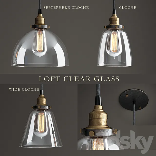 Lamps series “Loft Clear Glass” 3DSMax File