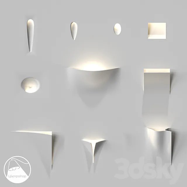 LampsShop.com Gypsum Lamps 3DSMax File