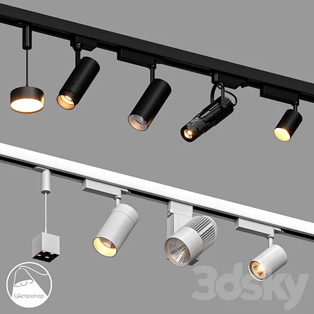 LampsShop.com Track Lamps 3DS Max Model