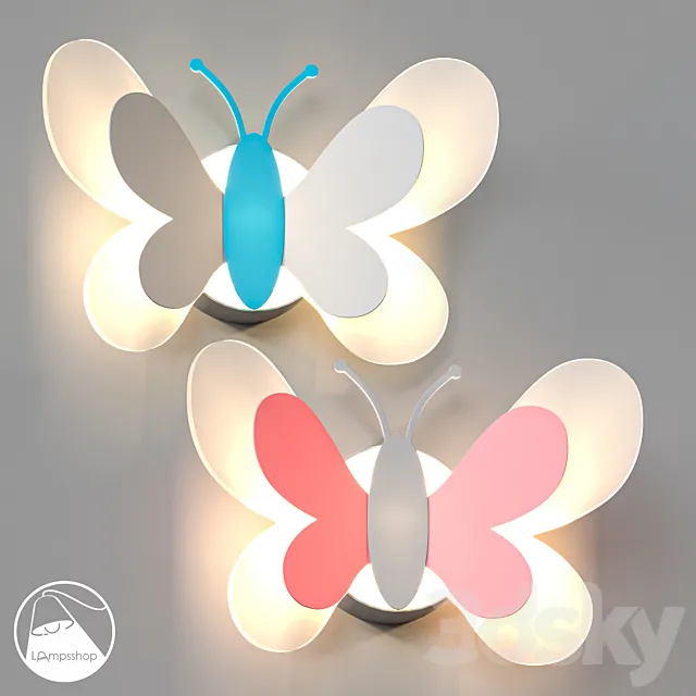 LampsShop.ru CB7005 Sconce Butterfly 3DS Max Model