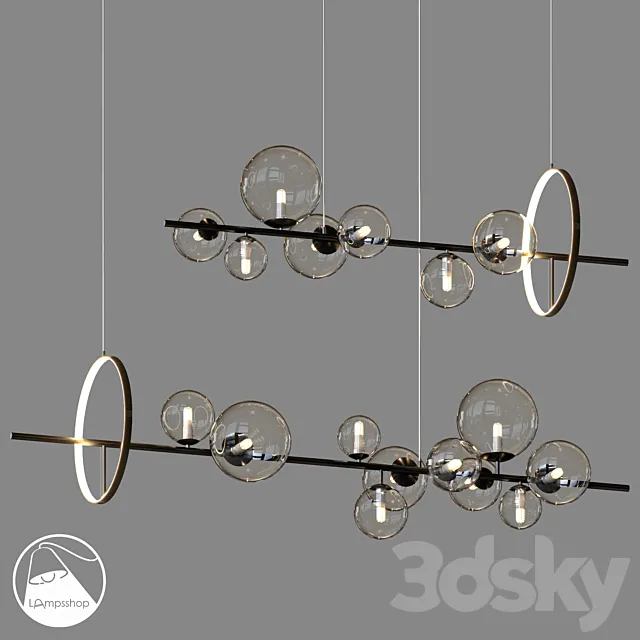 LampsShop.ru L1294 Chandelier Rainbow Bubble Flin 3DS Max Model