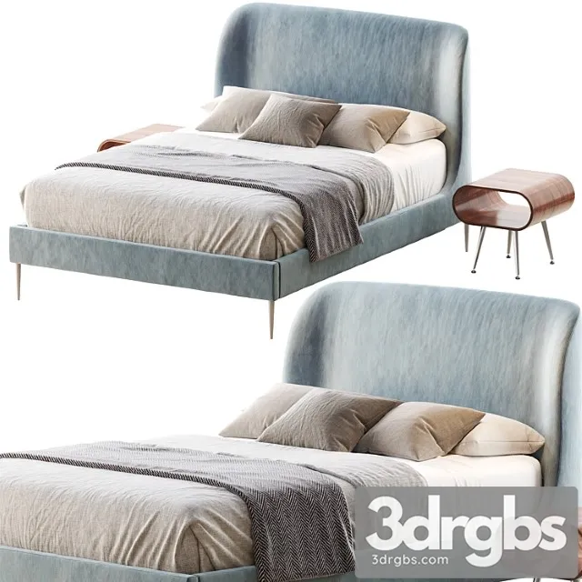 Lana upholstered bed 2 3dsmax Download