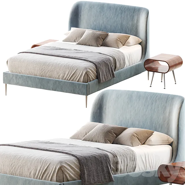 Lana upholstered bed 3DSMax File