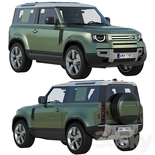 Land Rover Defender 90 2020 3DS Max Model