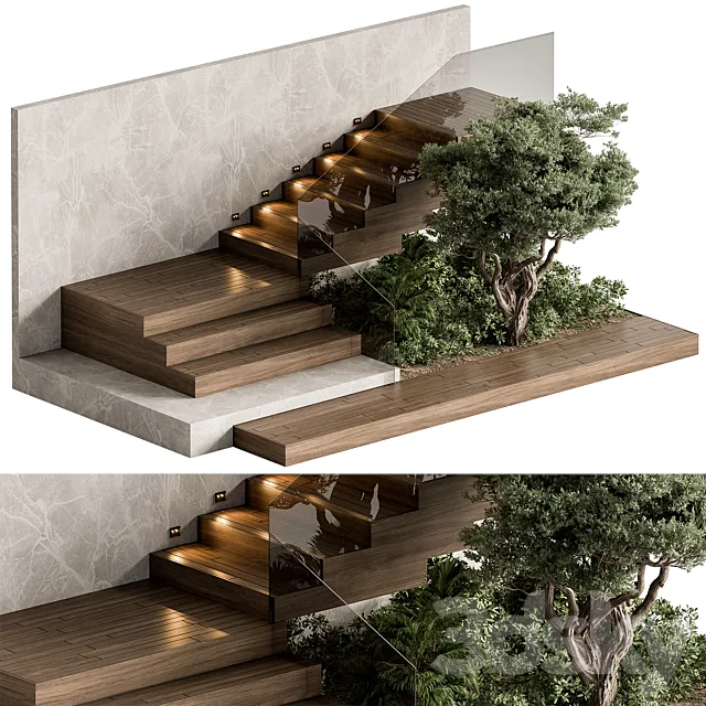 Landscape Furniture stairs – Set 103 3ds Max