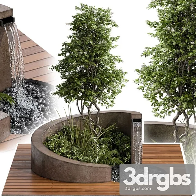 Landscape furniture with fountain – architect element 08 3dsmax Download