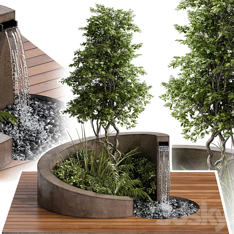 Landscape Furniture with Fountain – Architect Element 08 3DS Max
