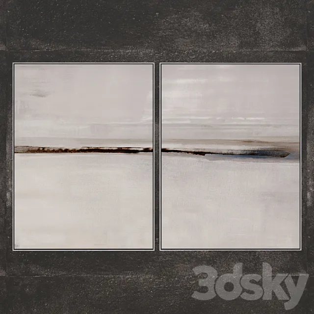 Landscape No5 Diptych John-Richard Collection 3DS Max Model