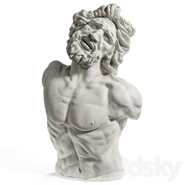 Laocoon bust sculpture 3DS Max Model