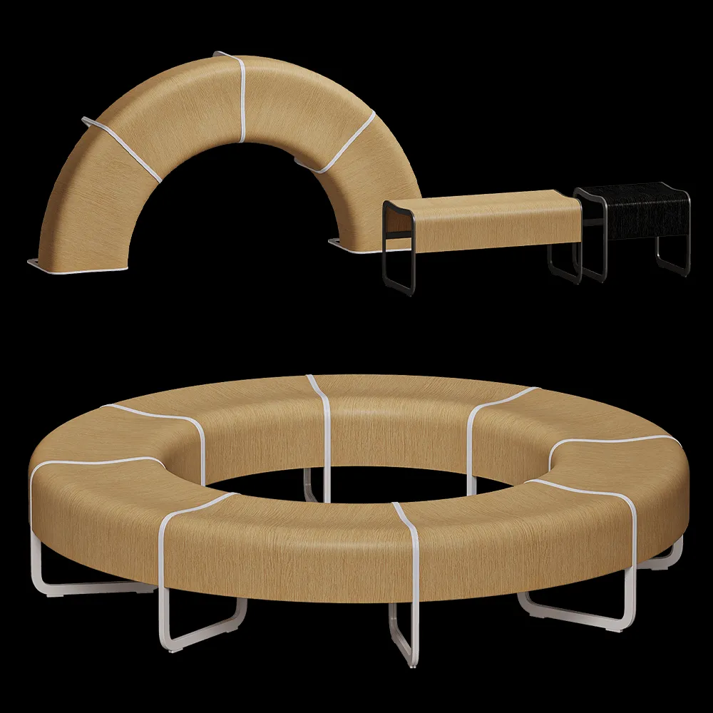 Lapalma – Modular bench ZA SYSTEM 3ds Max