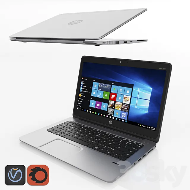 Laptop HP EliteBook Folio 1040 G1 3ds Max