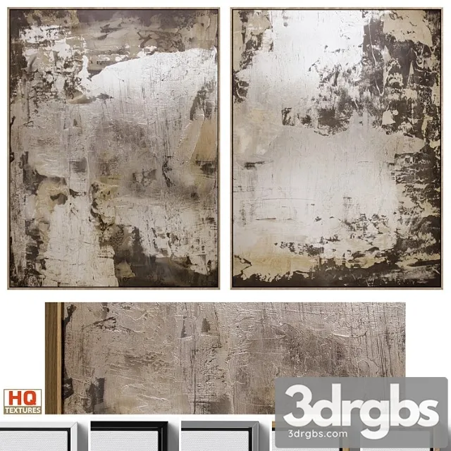 Large abstract neutral wall art c-433